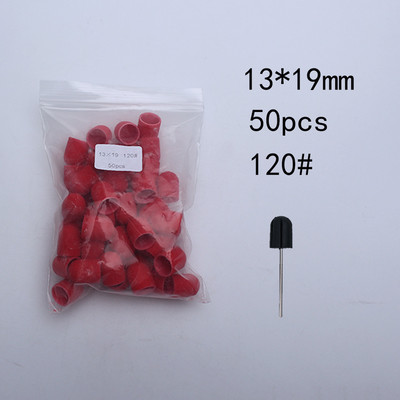 50Ppc/Set Narančasti čepovi za brušenje noktiju s gumenim svrdlom za nokte Električni brus za čišćenje noktiju Rotirajući brus za gel lak Pribor Alati