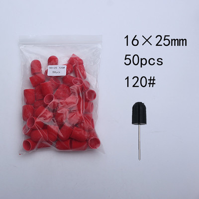 50Ppc/Set Narančasti čepovi za brušenje noktiju s gumenim svrdlom za nokte Električni brus za čišćenje noktiju Rotirajući brus za gel lak Pribor Alati