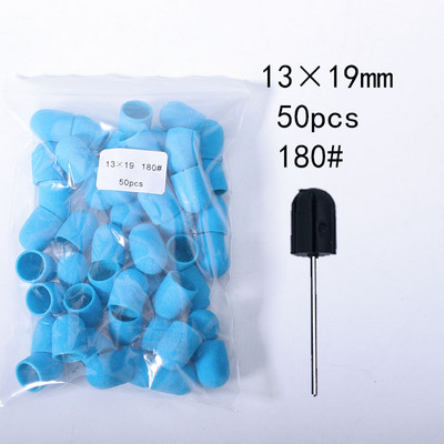 50Ppc/Set Narančasti čepovi za brušenje noktiju s gumenim svrdlom za nokte Električni brus za čišćenje noktiju Rotirajući brus za gel lak Pribor Alati