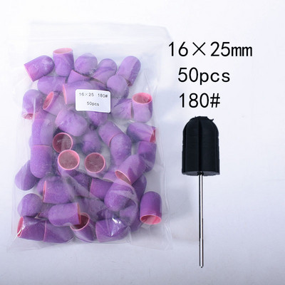 50Ppc/Set Narančasti čepovi za brušenje noktiju s gumenim svrdlom za nokte Električni brus za čišćenje noktiju Rotirajući brus za gel lak Pribor Alati