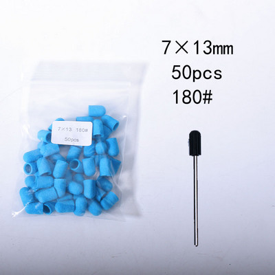 50Ppc/Set Narančasti čepovi za brušenje noktiju s gumenim svrdlom za nokte Električni brus za čišćenje noktiju Rotirajući brus za gel lak Pribor Alati