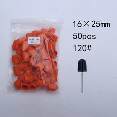 50Ppc/Set Narančasti čepovi za brušenje noktiju s gumenim svrdlom za nokte Električni brus za čišćenje noktiju Rotirajući brus za gel lak Pribor Alati