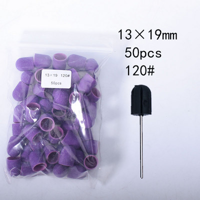 50Ppc/Set Narančasti čepovi za brušenje noktiju s gumenim svrdlom za nokte Električni brus za čišćenje noktiju Rotirajući brus za gel lak Pribor Alati