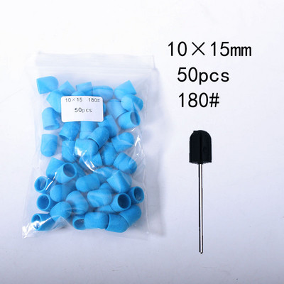 50Ppc/Set Narančasti čepovi za brušenje noktiju s gumenim svrdlom za nokte Električni brus za čišćenje noktiju Rotirajući brus za gel lak Pribor Alati