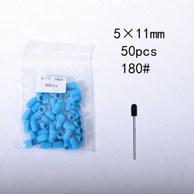 50Ppc/Set Narančasti čepovi za brušenje noktiju s gumenim svrdlom za nokte Električni brus za čišćenje noktiju Rotirajući brus za gel lak Pribor Alati