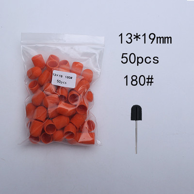 50Ppc/Set Narančasti čepovi za brušenje noktiju s gumenim svrdlom za nokte Električni brus za čišćenje noktiju Rotirajući brus za gel lak Pribor Alati