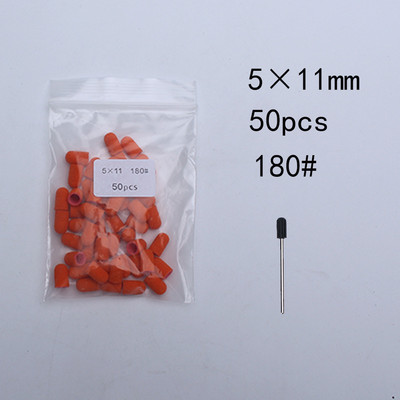 50Ppc/Set Narančasti čepovi za brušenje noktiju s gumenim svrdlom za nokte Električni brus za čišćenje noktiju Rotirajući brus za gel lak Pribor Alati
