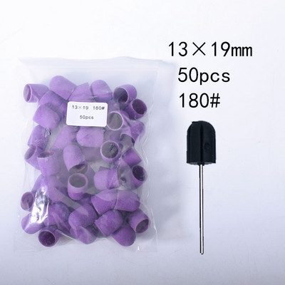 50Ppc/Set Narančasti čepovi za brušenje noktiju s gumenim svrdlom za nokte Električni brus za čišćenje noktiju Rotirajući brus za gel lak Pribor Alati