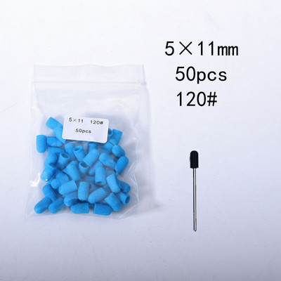 50Ppc/Set Narančasti čepovi za brušenje noktiju s gumenim svrdlom za nokte Električni brus za čišćenje noktiju Rotirajući brus za gel lak Pribor Alati