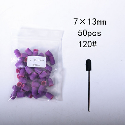 50Ppc/Set Narančasti čepovi za brušenje noktiju s gumenim svrdlom za nokte Električni brus za čišćenje noktiju Rotirajući brus za gel lak Pribor Alati