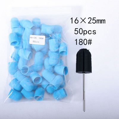 50Ppc/Set Narančasti čepovi za brušenje noktiju s gumenim svrdlom za nokte Električni brus za čišćenje noktiju Rotirajući brus za gel lak Pribor Alati