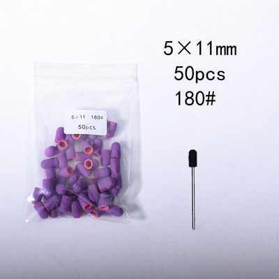 50Ppc/Set Narančasti čepovi za brušenje noktiju s gumenim svrdlom za nokte Električni brus za čišćenje noktiju Rotirajući brus za gel lak Pribor Alati