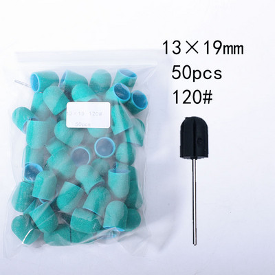 50Ppc/Set Narančasti čepovi za brušenje noktiju s gumenim svrdlom za nokte Električni brus za čišćenje noktiju Rotirajući brus za gel lak Pribor Alati