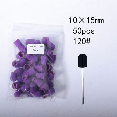 50Ppc/Set Narančasti čepovi za brušenje noktiju s gumenim svrdlom za nokte Električni brus za čišćenje noktiju Rotirajući brus za gel lak Pribor Alati