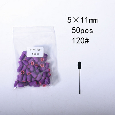 50Ppc/Set Narančasti čepovi za brušenje noktiju s gumenim svrdlom za nokte Električni brus za čišćenje noktiju Rotirajući brus za gel lak Pribor Alati