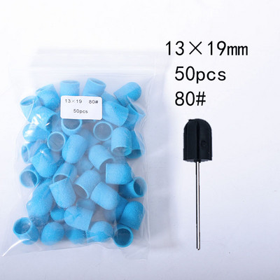 50Ppc/Set Narančasti čepovi za brušenje noktiju s gumenim svrdlom za nokte Električni brus za čišćenje noktiju Rotirajući brus za gel lak Pribor Alati