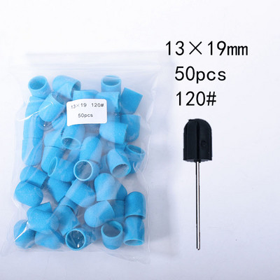 50Ppc/Set Narančasti čepovi za brušenje noktiju s gumenim svrdlom za nokte Električni brus za čišćenje noktiju Rotirajući brus za gel lak Pribor Alati