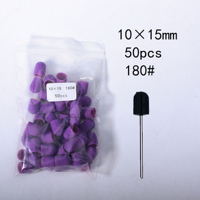 50Ppc/Set Narančasti čepovi za brušenje noktiju s gumenim svrdlom za nokte Električni brus za čišćenje noktiju Rotirajući brus za gel lak Pribor Alati