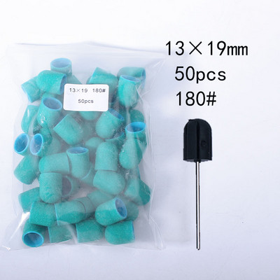 50Ppc/Set Narančasti čepovi za brušenje noktiju s gumenim svrdlom za nokte Električni brus za čišćenje noktiju Rotirajući brus za gel lak Pribor Alati