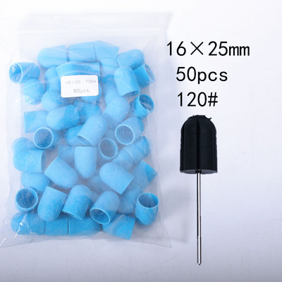 50Ppc/Set Narančasti čepovi za brušenje noktiju s gumenim svrdlom za nokte Električni brus za čišćenje noktiju Rotirajući brus za gel lak Pribor Alati