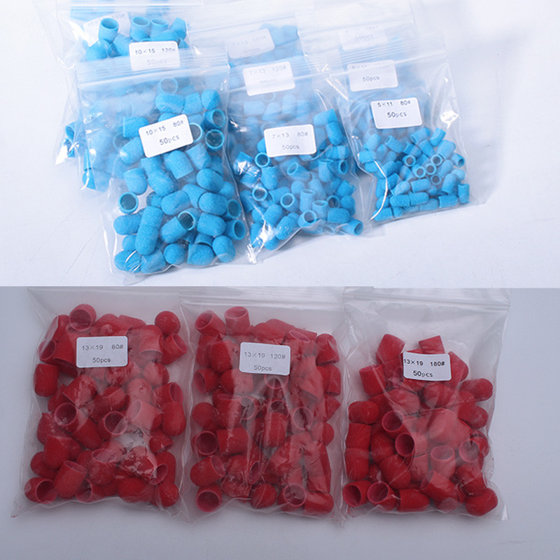 50Ppc/Set Narančasti čepovi za brušenje noktiju s gumenim svrdlom za nokte Električni brus za čišćenje noktiju Rotirajući brus za gel lak Pribor Alati