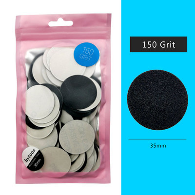 HYTOOS 100db/csomag Cserélhető csiszolópapír 15/20/25/35mm Pedikűr csiszolópapír Körömfúró Kiegészítők Szalon láb bőrkeményítő eszköz