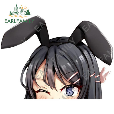 EARLFAMILY 13 cm za Mai Sakurajima Peeker Vodootporna naljepnica Anime RV Auto Naljepnica Motocikl Grafiti Naljepnica Prilagođeni ispis