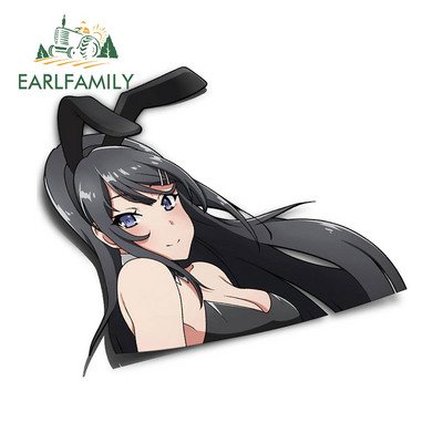 EARLFAMILY 13 cm za Mai Sakurajima Peeker Vodootporna naljepnica Anime RV Auto Naljepnica Motocikl Grafiti Naljepnica Prilagođeni ispis