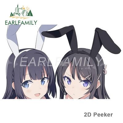 EARLFAMILY 13 cm za Mai Sakurajima Peeker Vodootporna naljepnica Anime RV Auto Naljepnica Motocikl Grafiti Naljepnica Prilagođeni ispis
