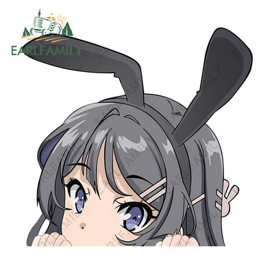 EARLFAMILY 13 cm za Mai Sakurajima Peeker Vodootporna naljepnica Anime RV Auto Naljepnica Motocikl Grafiti Naljepnica Prilagođeni ispis