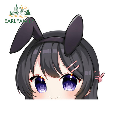 EARLFAMILY 13 cm za Mai Sakurajima Peeker Vodootporna naljepnica Anime RV Auto Naljepnica Motocikl Grafiti Naljepnica Prilagođeni ispis