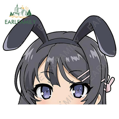 EARLFAMILY 13 cm za Mai Sakurajima Peeker Vodootporna naljepnica Anime RV Auto Naljepnica Motocikl Grafiti Naljepnica Prilagođeni ispis