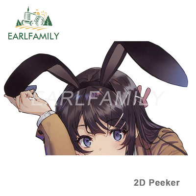 EARLFAMILY 13 cm za Mai Sakurajima Peeker Vodootporna naljepnica Anime RV Auto Naljepnica Motocikl Grafiti Naljepnica Prilagođeni ispis