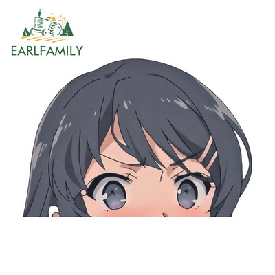 EARLFAMILY 13 cm za Mai Sakurajima Peeker Vodootporna naljepnica Anime RV Auto Naljepnica Motocikl Grafiti Naljepnica Prilagođeni ispis