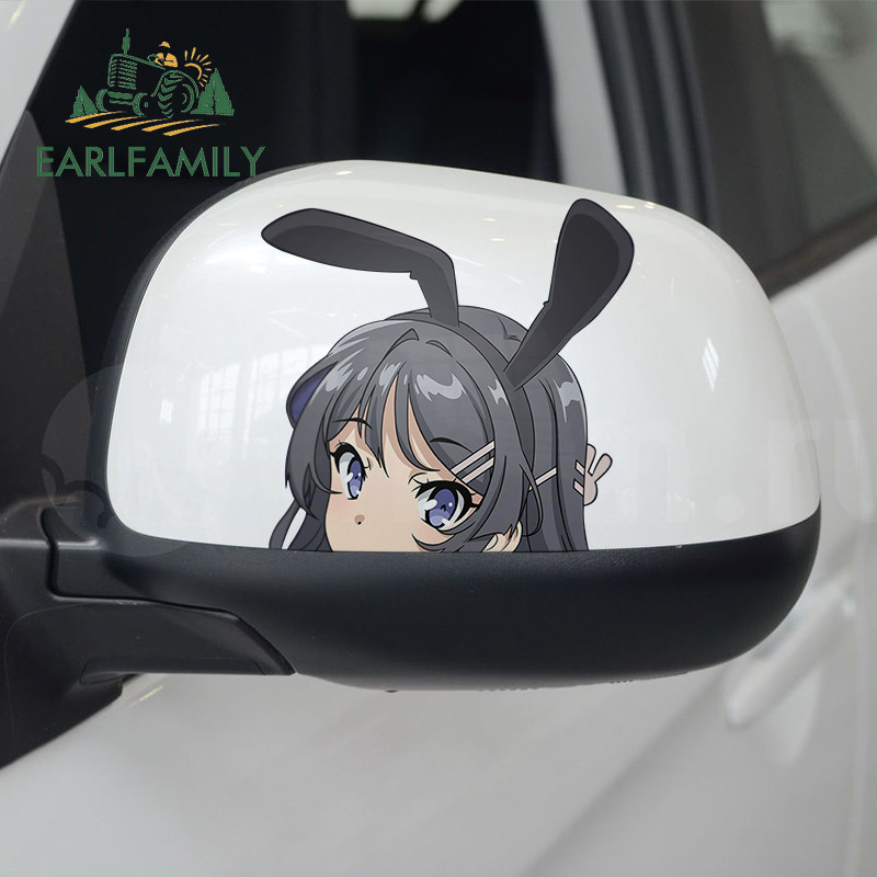 EARLFAMILY 13 cm za Mai Sakurajima Peeker Vodootporna naljepnica Anime RV Auto Naljepnica Motocikl Grafiti Naljepnica Prilagođeni ispis