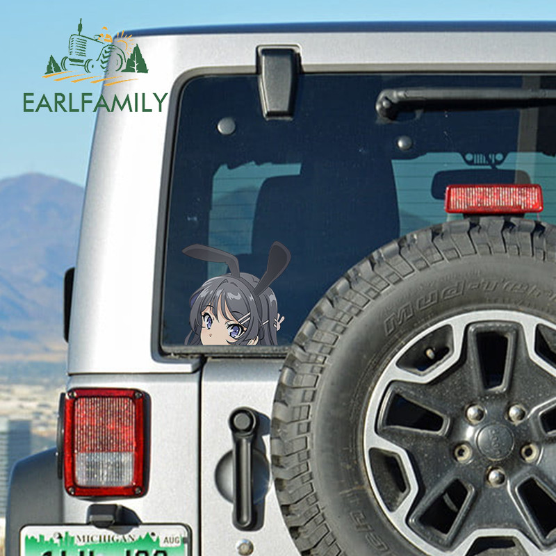 EARLFAMILY 13 cm za Mai Sakurajima Peeker Vodootporna naljepnica Anime RV Auto Naljepnica Motocikl Grafiti Naljepnica Prilagođeni ispis