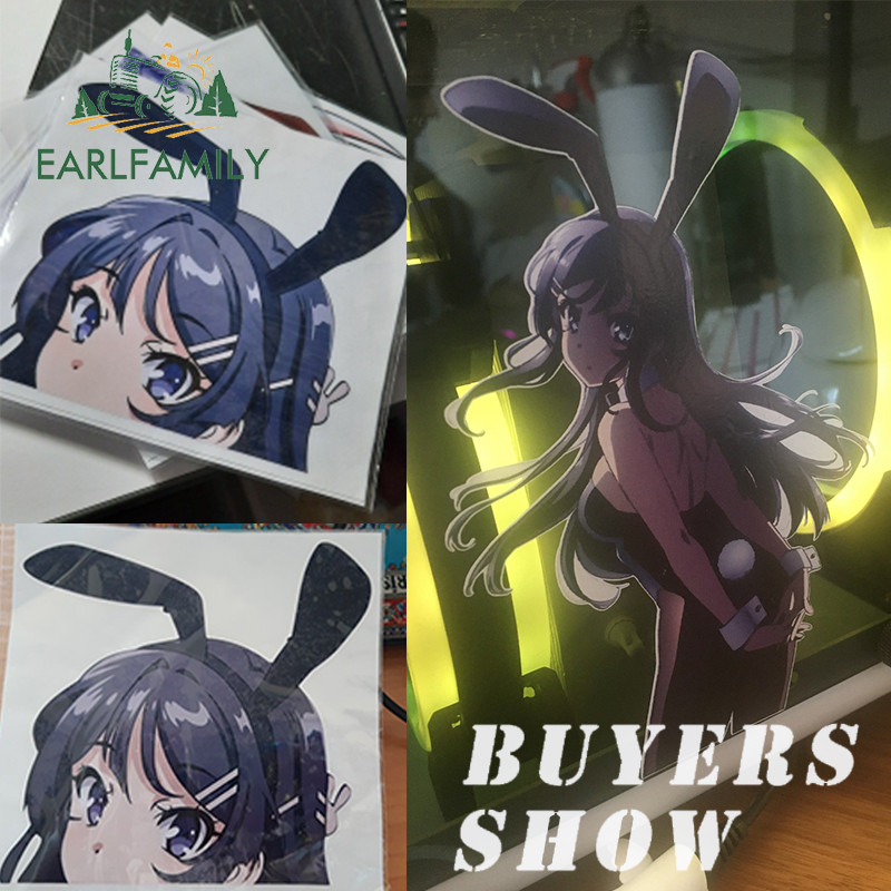 EARLFAMILY 13 cm za Mai Sakurajima Peeker Vodootporna naljepnica Anime RV Auto Naljepnica Motocikl Grafiti Naljepnica Prilagođeni ispis
