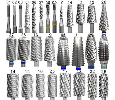 NAILTOOLS Sok Értékesítési akció típusa Keményfém Volfrám hengeres stabil szár Tartozékok Vágó pedikűr köröm maró fúrók