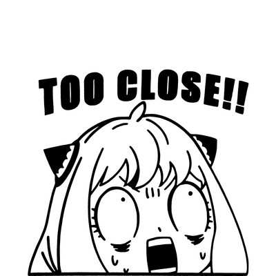 Anime autómatrica túl közel Vicces matrica vágott vinil matrica autóablakhoz, hátsó ablakhoz, vízálló dekortartozékokhoz