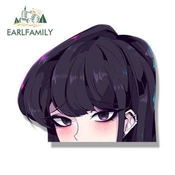 EARLFAMILY Gothic Komi-san Fanart Стикер за кола Аниме Komi Can\'t Communicate Sketch Waifu Decal JDM Cartoon Graffiti Peek Stickers