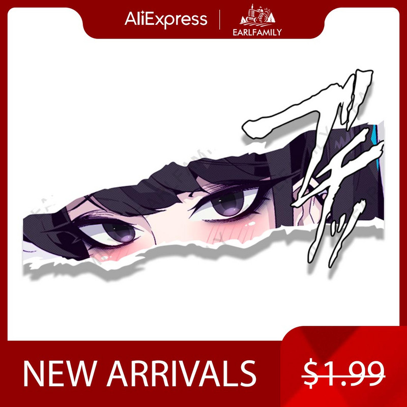 EARLFAMILY Gothic Komi-san Fanart Naljepnica za automobil Anime Komi Can't Communicate Sketch Waifu Decal JDM Cartoon Graffiti Peek Naljepnice