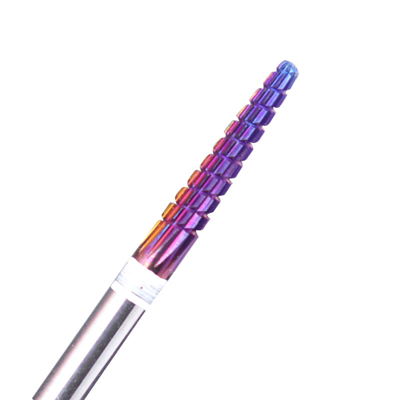 Komplet od 4 komada Hot! Purple Pro Whole Carbide Svrdla za nokte Nail Art Električna bušilica Turpije Alati za nail Art rezanje i poliranje