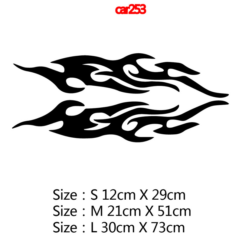 Cool Design stil vatrenog uzorka Naljepnice za automobile Smiješne naljepnice Styling Auto Racing Body Prozori za pokrivanje ogrebotina Dodaci za automobile
