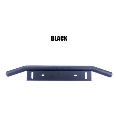 Universalus valstybinio numerio rėmas visureigių priedų priekinis rėmas automobilių numeriams šviesos juostos tvirtinimo buferio laikiklis juodas sidabras