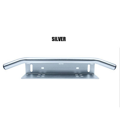 Universalus valstybinio numerio rėmas visureigių priedų priekinis rėmas automobilių numeriams šviesos juostos tvirtinimo buferio laikiklis juodas sidabras