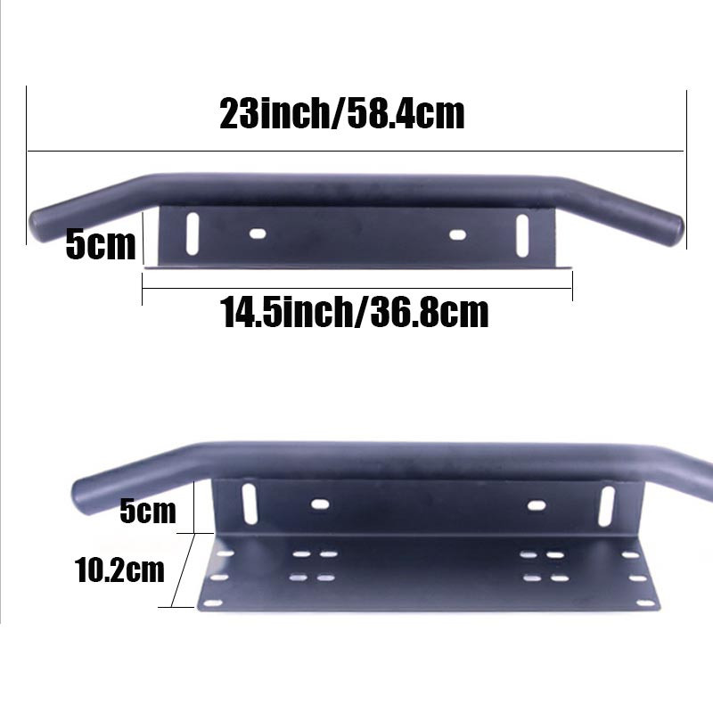 Universalus valstybinio numerio rėmas visureigių priedų priekinis rėmas automobilių numeriams šviesos juostos tvirtinimo buferio laikiklis juodas sidabras