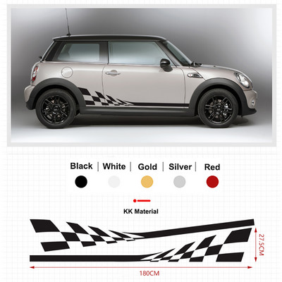 2Pcs Bočna vrata automobila Karoserija Struk Suknja Decal Naljepnice Obrub za MINI Cooper ClubmanF54 F55 F60 R55 R56 R60 Countryman Dodaci
