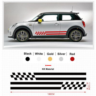 2Pcs Bočna vrata automobila Karoserija Struk Suknja Decal Naljepnice Obrub za MINI Cooper ClubmanF54 F55 F60 R55 R56 R60 Countryman Dodaci