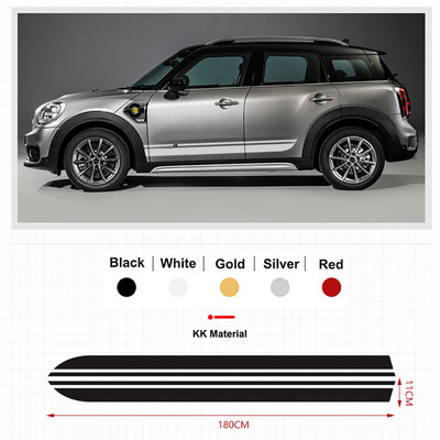 2Pcs Bočna vrata automobila Karoserija Struk Suknja Decal Naljepnice Obrub za MINI Cooper ClubmanF54 F55 F60 R55 R56 R60 Countryman Dodaci