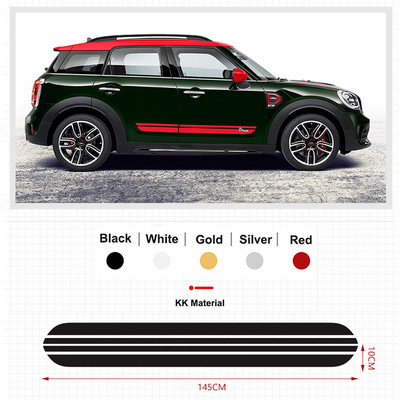 2Pcs Bočna vrata automobila Karoserija Struk Suknja Decal Naljepnice Obrub za MINI Cooper ClubmanF54 F55 F60 R55 R56 R60 Countryman Dodaci